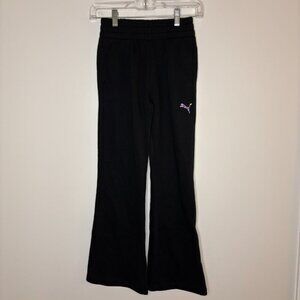 PUMA NEW Galactic Fleece Flare Pant Girls M (8/10) Black Stretch